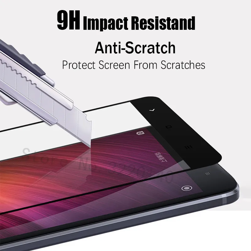 Full Cover Tempered Glass For Xiaomi Redmi 4 4X 4A 4Pro 4 Prime 9H Screen Protector For Redmi Note 4 Pro Note 4X Toughened Film -2