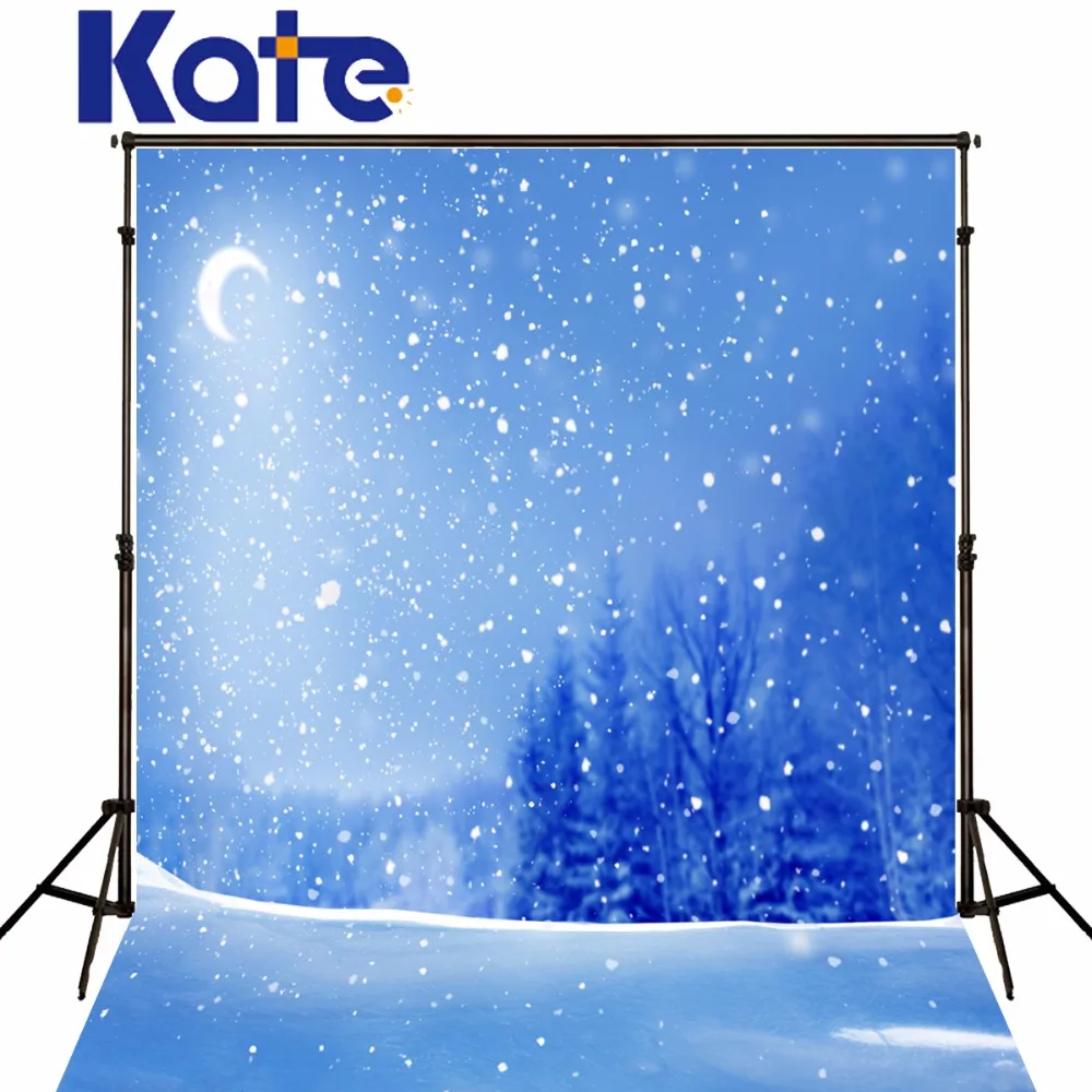 Kate Winter Snow Backgrounds For Photo Studio Aesthetic Style Blue Stage Photography Backdrops Night | Электроника