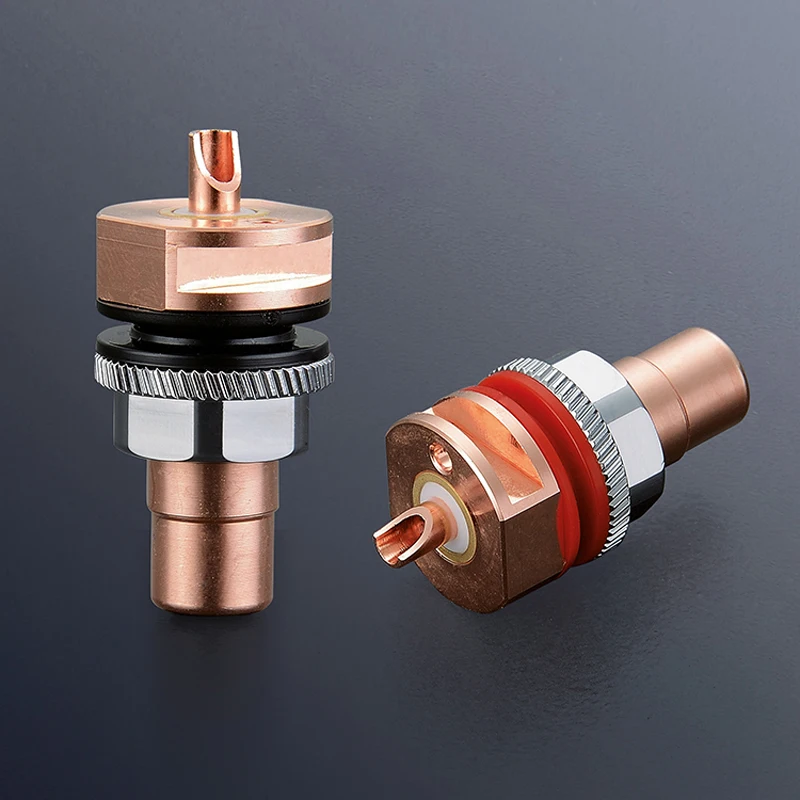 

Free shipping Viborg 4pcs RC101 Pure Copper RCA Socket Solder Hifi RCA Female Socket