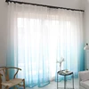 Blue tulle curtains