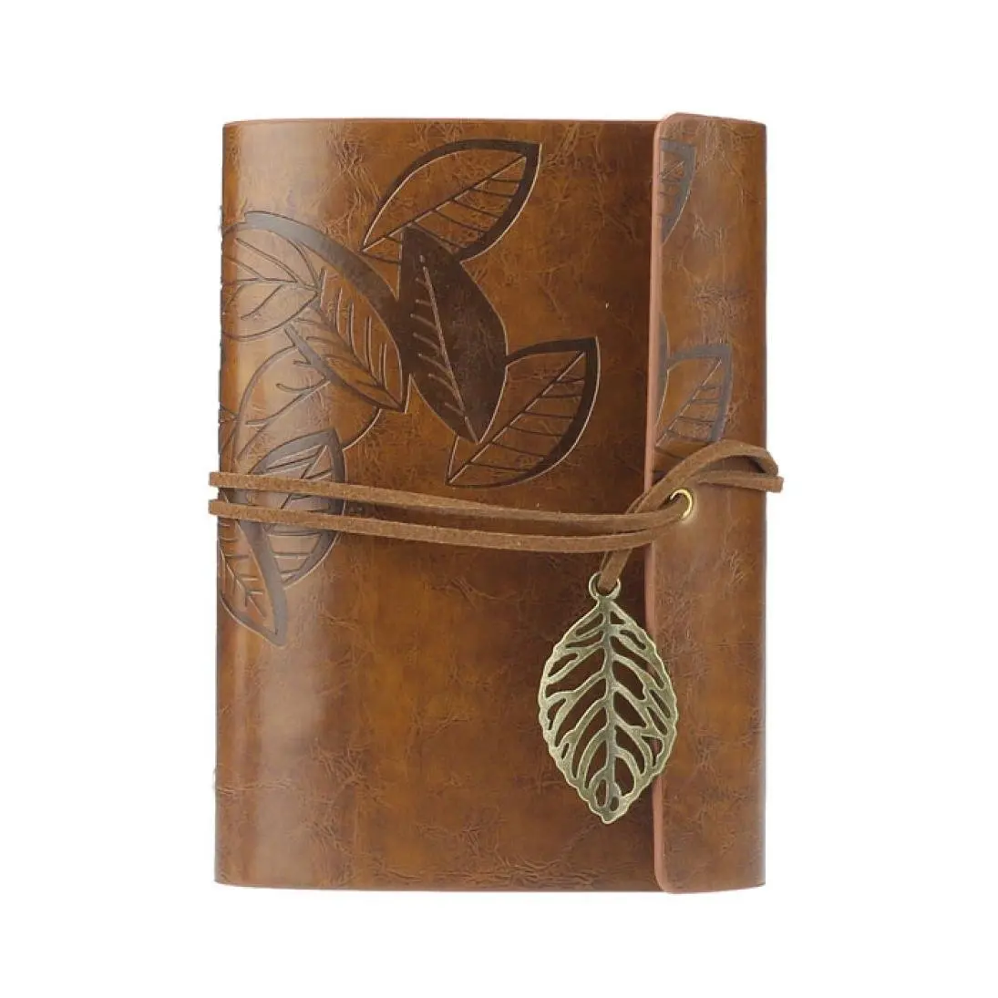 

BLEL Hot Vintage Leaf PU Leather Cover Loose Leaf Blank Notebook Journal Diary Pocket Size (Brown)