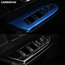 Окно поднимать переключатель углеродного волокна двери подлокотника отделкой зеркало замок Настроить Обложка интерьер планки для Honda CRV CR-V