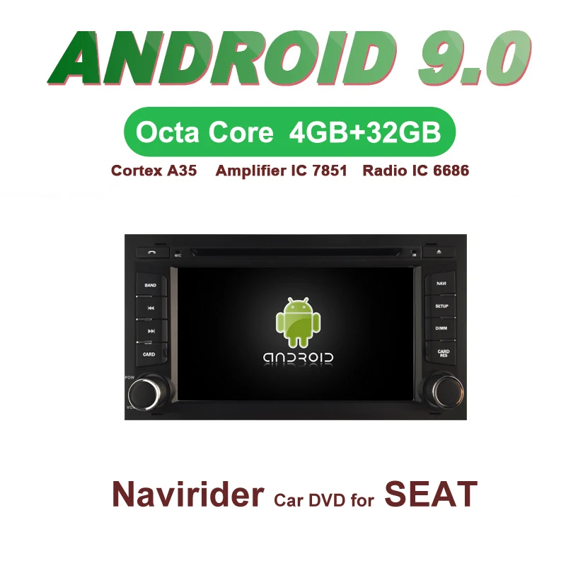 

OTOJETA Car GPS 7inch Android 9.0 Radio FOR SEAT LEON 2014 head unit bluetooth Navigation Capacitive screen support mirror link