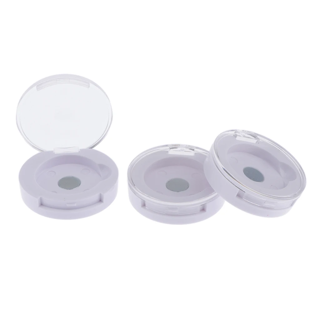 

3x Round DIY Empty 26mm Eyeshadow Lipstick Blush Palette Box Case Container
