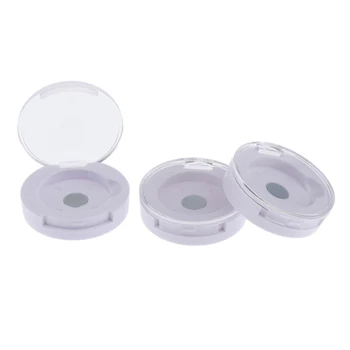 

3x Round DIY Empty 26mm Eyeshadow Lipstick Blush Palette Box Case Container