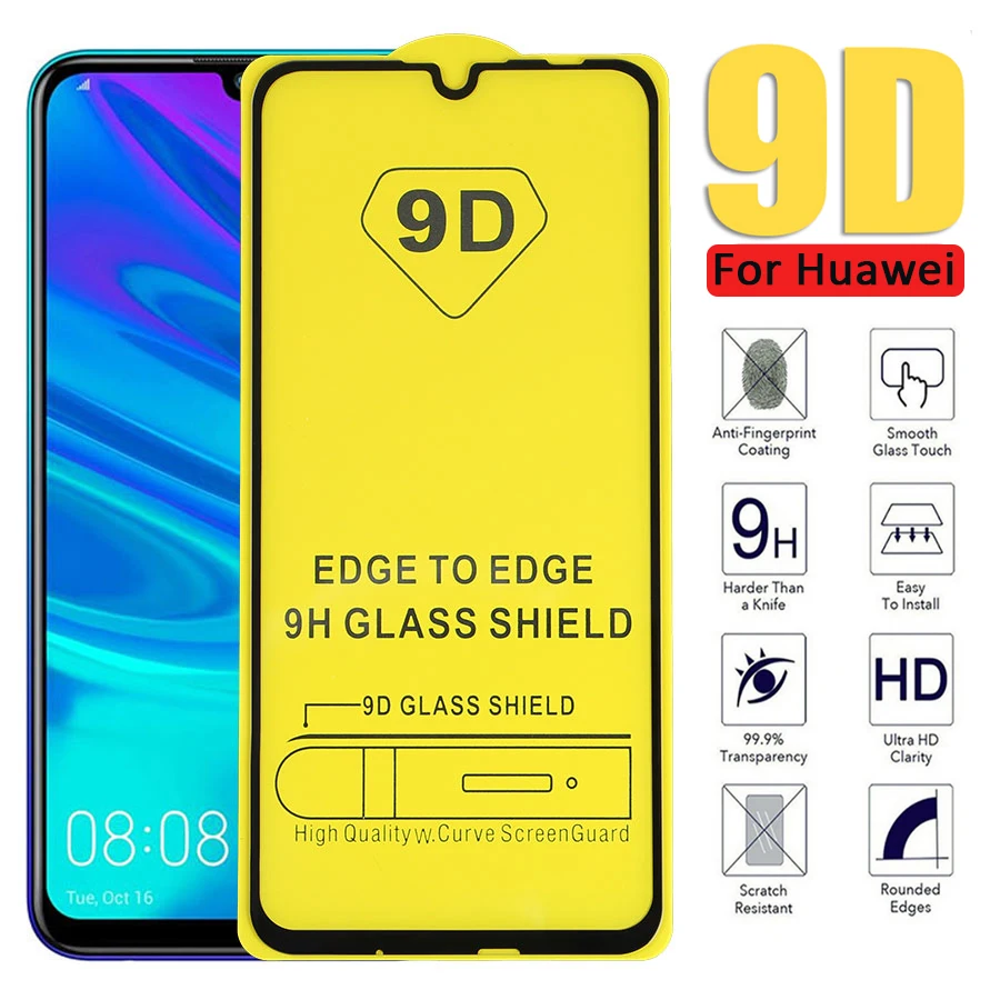 

9D Full Glue glass on for Huawei P smart 2019 tempered glass honor 10 lite 10 light psmart hauwei huawey screen protector film