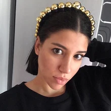 Dvacaman Винтаж золотистые бусины Hairbands для Для женщин Мода Шарм Металл Свадебные повязки для волос ювелирные изделия ручной работы вечерние подарки