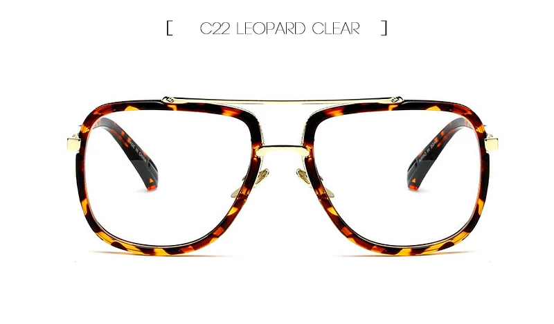 CCSPACE новое поступление Классическая оправа для очков брендовые Дизайнерские мужские женские очки прозрачные Квадратные ретро очки C'45021 - Цвет оправы: C22 leopard clear