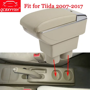 

QCBXYYXH Car Styling ABS Car Armrest Box Center Console Storage Box Holder Case Fit For Nissan Tiida 2007-2017 Auto Accessories
