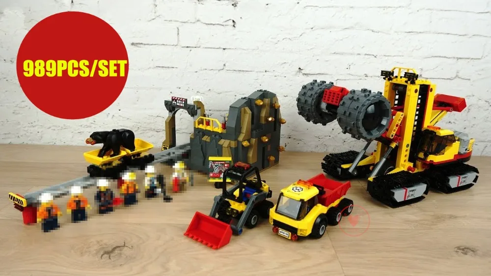 

New city Mining Experts website fit legoings 60188 city figures Model building kits block Bricks Set diy toys kid Christmas gift