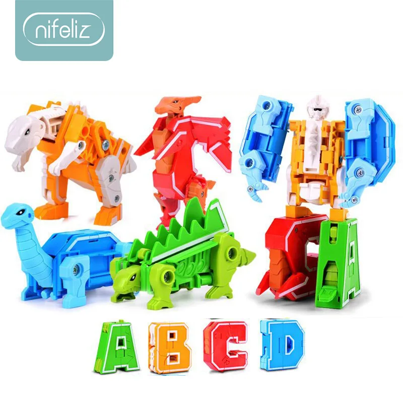

Children's building blocks toy Compatible Legoings city Letter Digital deformation robot DIY figures Bricks birthday gifts