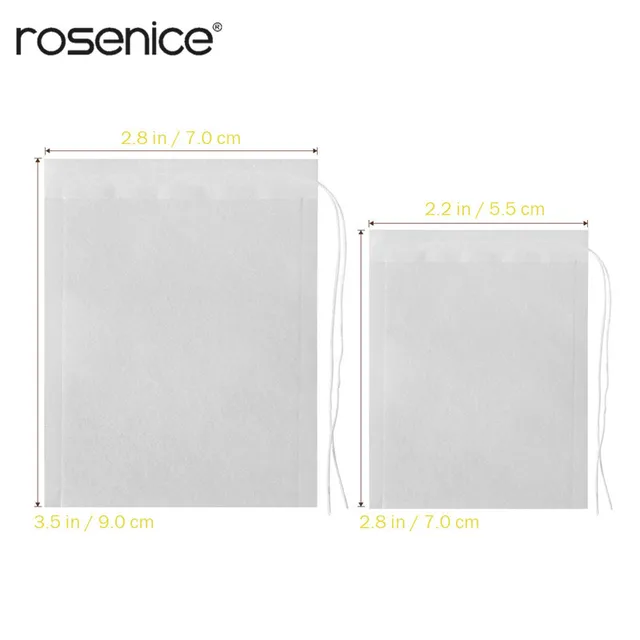 200pcs Non Woven Fabrics Tea Bag Drawstring Teabags Filter Paper 200pcs Non Woven Fabrics Tea Bag Drawstring Teabags Filter Paper Empty Pouch Bags For