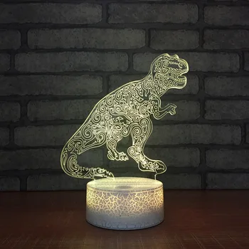 

Unique Dinosaur Night Lamp Creative Usb Power Supply Led Home Usb Led Kids Lamp 7 color change Kids Room Light