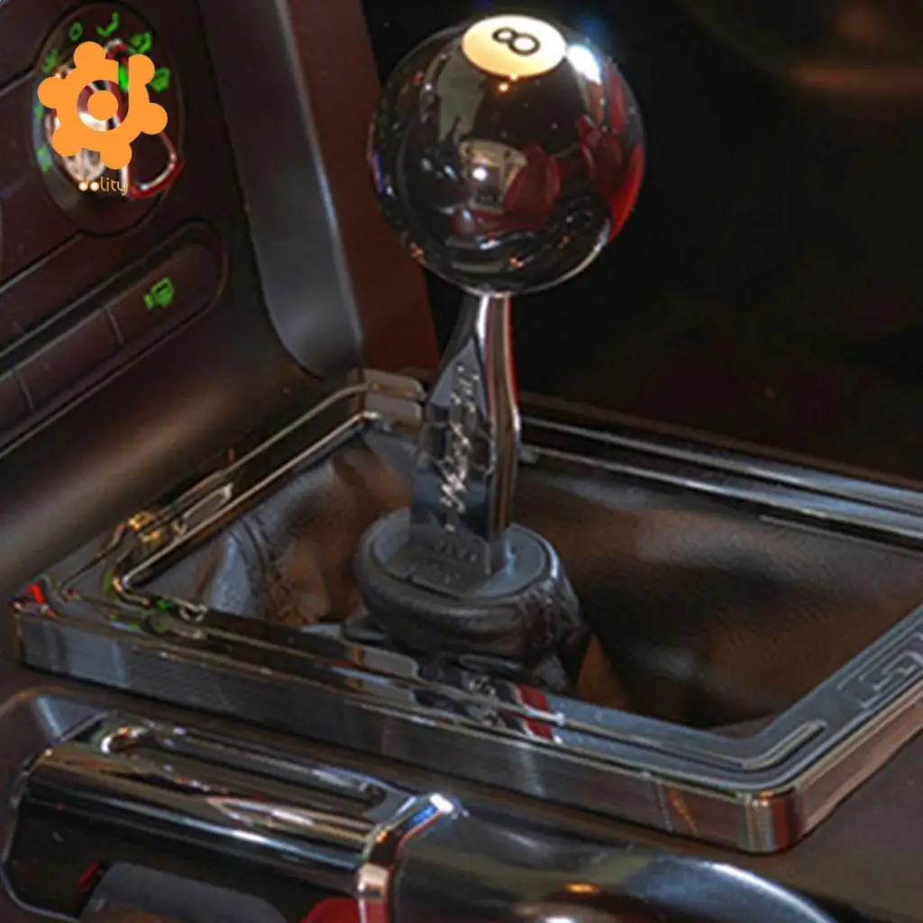 M12*1.25MM Black 8 Billiard Manual Gear Shift Knob with M10*1.5 Nut Insert