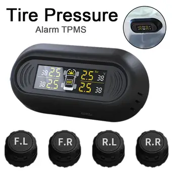 

Mini Windshield Mount Digital Gauge Car Solar TPMS Tire Pressure Monitoring System Car Tire Sensor Monitoring Digital Display