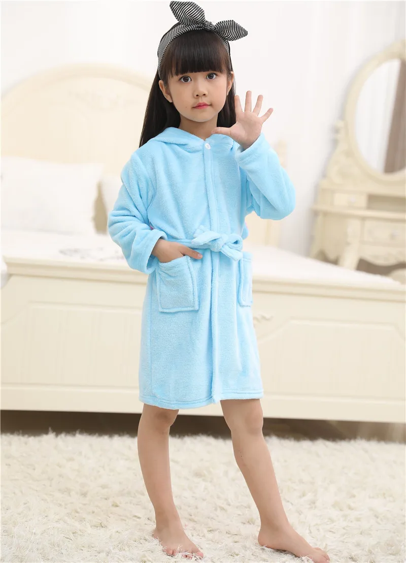 Детская одежда; халаты для маленьких мальчиков и девочек; пижамы с единорогом из мультфильма; фланелевые детские полотенца; пляжная детская одежда для сна; банный Халат