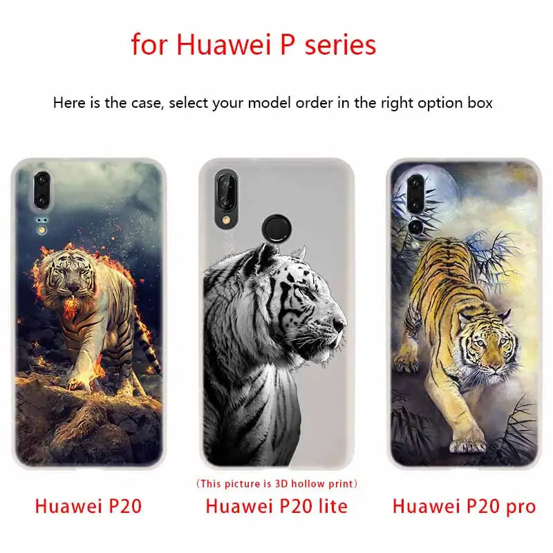 Мягкий силиконовый чехол MLLSE с изображением белого тигра для Huawei P30 P40 P20 Pro P10 P9 Lite P