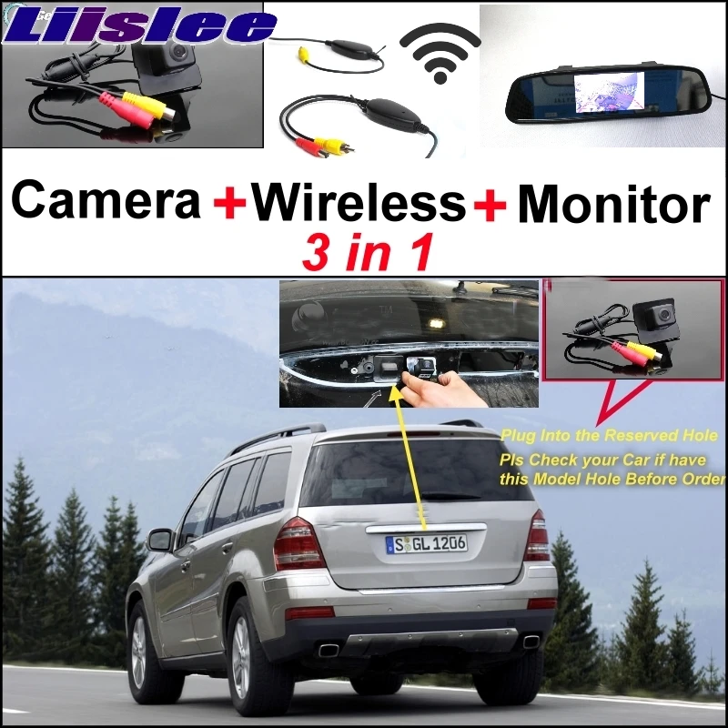 Liislee For Mercedes Benz MB GL X164 GL 350 450 550 Special Original Hole Camera Wireless Receiver  Mirror Screen Parking System