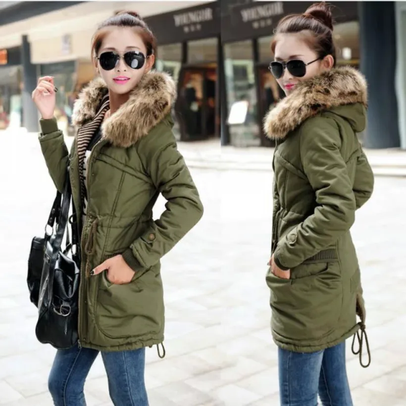 army green hooded coat
