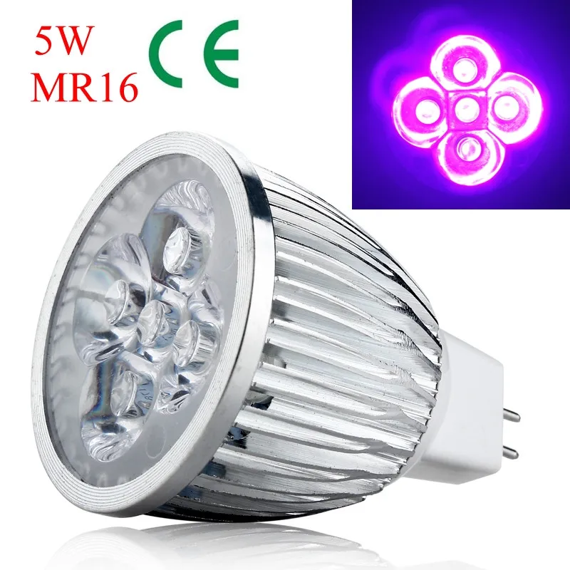 10pcs 5W MR16 Base UV LED Ultraviolet LED Spotlight Bulb Home Lamp Bulb