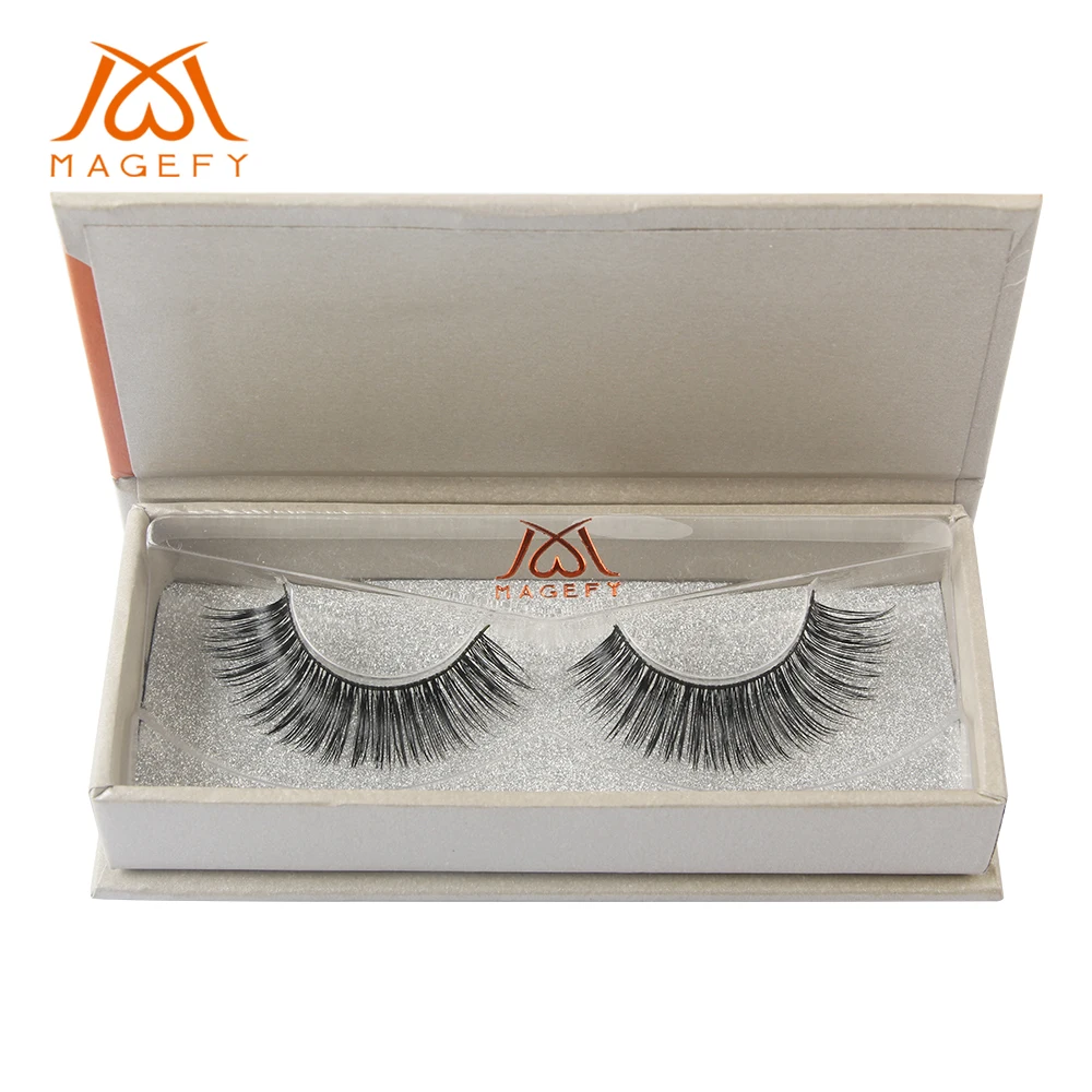 

MAGEFY 1 Pairs 3D Mink Lashes Cruelty Free Natural False Eyelashes Fake Lashes Long Makeup Fake Eyelashes Extension Tools