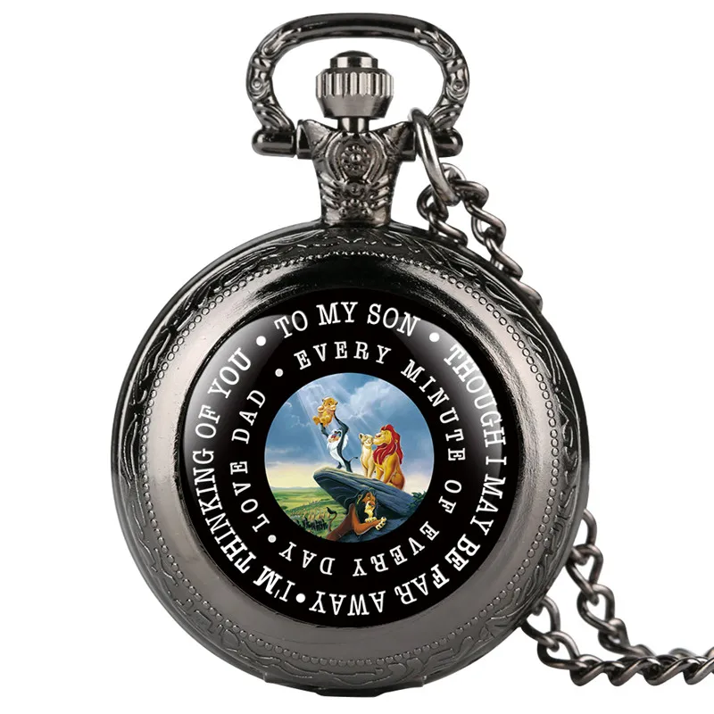 

Fashion Unique Lion King Pattern Pocket Watch For Women Men Quartz Pocket Watch Retro Precious Link Chain Gift For Pocket Watch