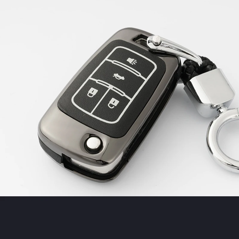 Светящаяся Кнопка автомобильный чехол для ключей кольцевая цепь Chevrolet Cruze Camaro OPEL
