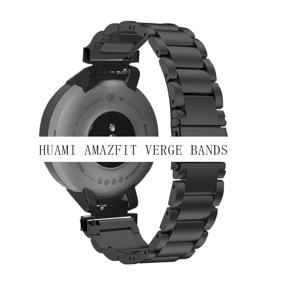 BOX-W совместимый ремешок для Huami Amazfit Verge-нержавеющая сталь металлический браслет Замена ремешка для Huami Amazfit Verge