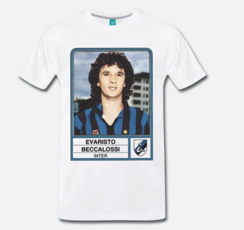 

T-SHIRT EVARISTO BECCALOSSI INTER CALCIO VINTAGE ANNI 80 1 - S-M-L-XL-2XL-3XL