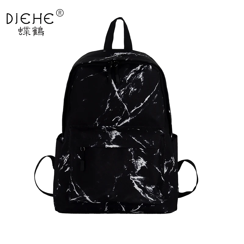 black marble backpack