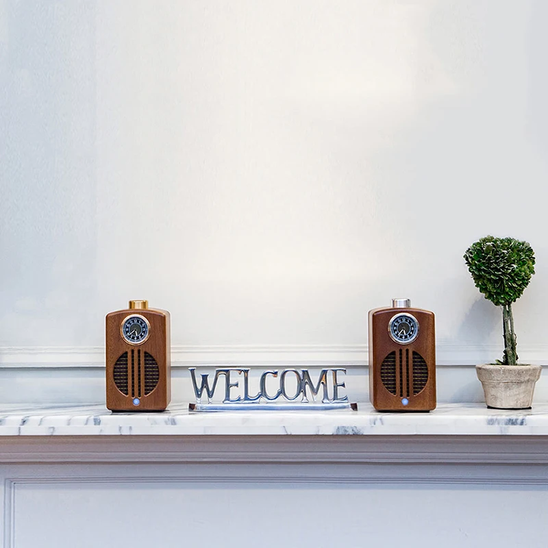 Xiaomi WISHALL Bluetooth Wireless woodiness Speaker 3D Stereo HIfi Audio device With luminous clock Support Bluetooth, AUX