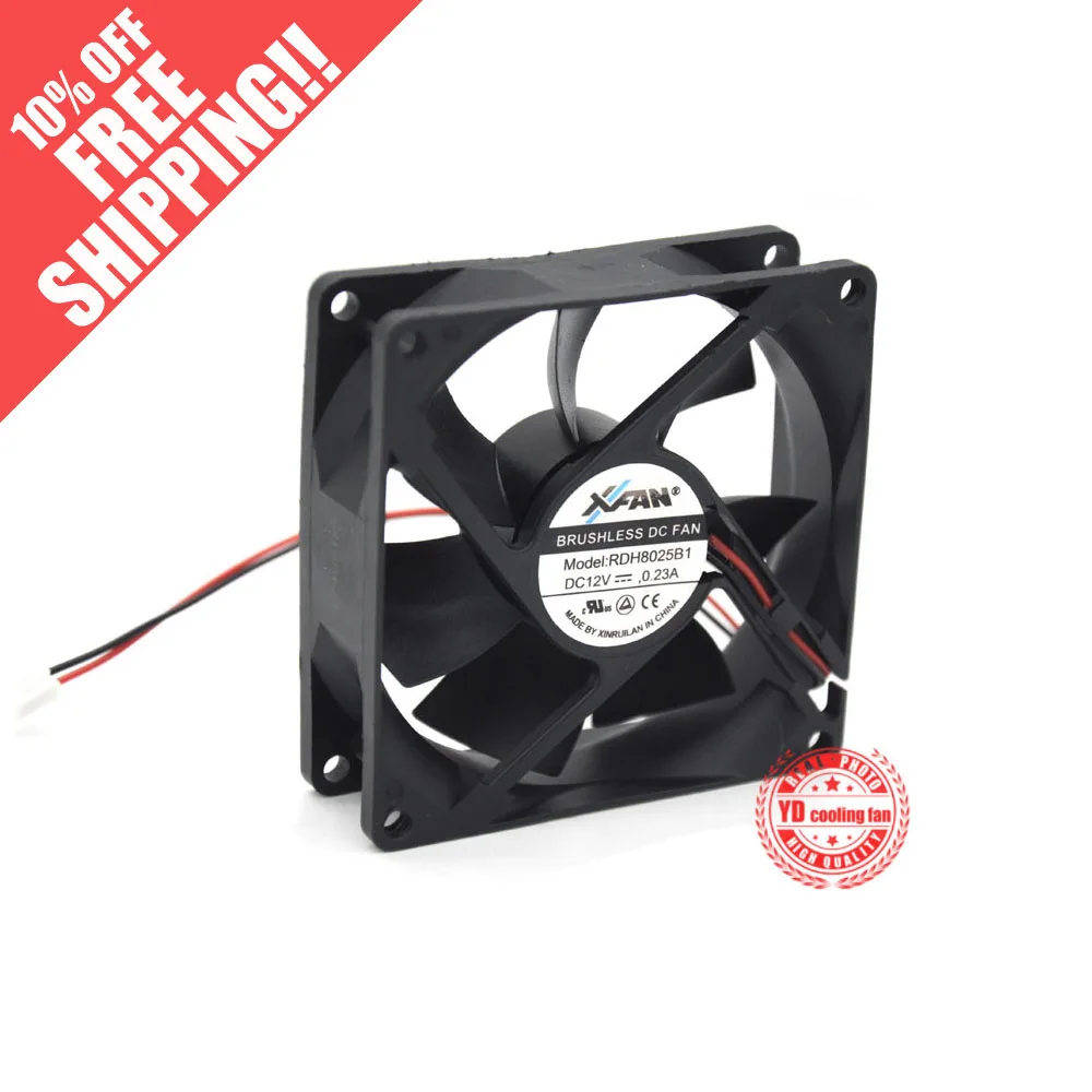 RUILIAN SCIENCE XFAN RDH8025B1 8025 12V 0.23A шарикоподшипник 8 см вентилятор охлаждения|cooling fan|ruilian