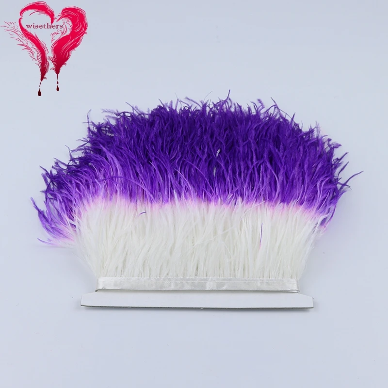 4 white and purple ostrich trims 1
