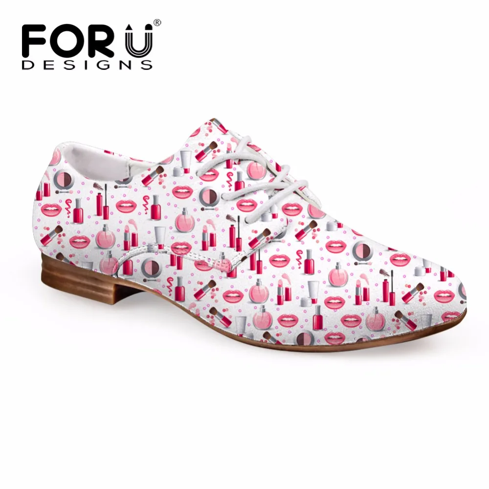 Женские туфли оксфорды с объемным рисунком помады на осень|dress shoes|pattern dress shoesoxford