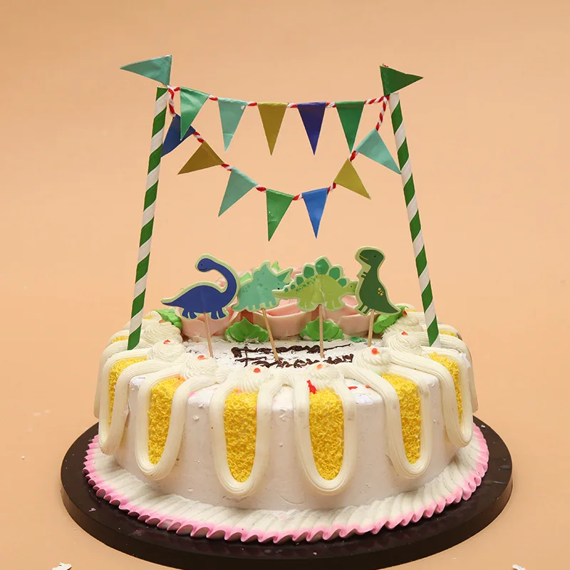 1 Набор «С Днем Рождения» Топпер для кексов флажки для торта динозавр пират для выпечки Топпер для торта украшение для детского душа принадлежности для дня рождения