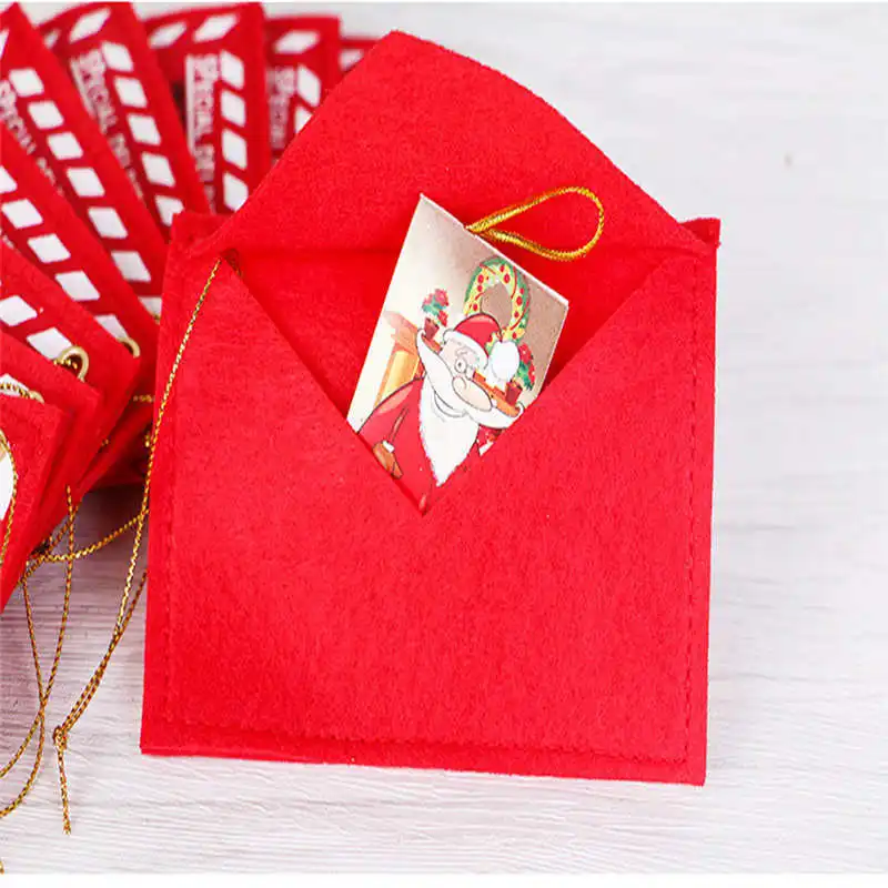 2019 Christmas Xmas Envelope Greeting Card Candy Bag Gift Ornament Santa Claus Letter #2o23 (5)