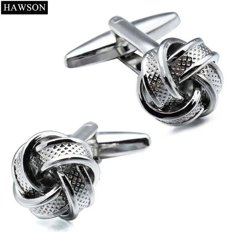 Metal Cuff Links Novelty Cufflinks Simple Fastener Knot Mens Cuff link