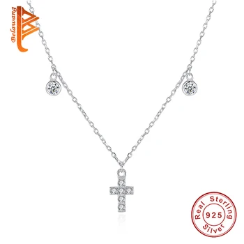 

925 sterling silver wedding lady nice plated silver jewelry fashion charm elegant women classic high quality Crosses choker neck