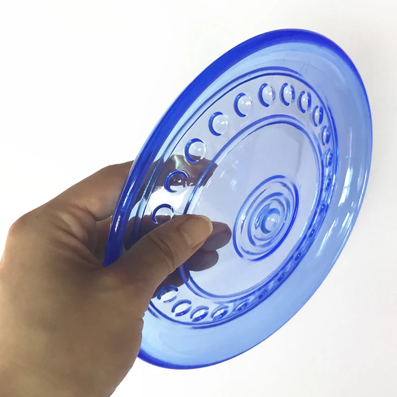 Размер L интерактивные игрушки для питомцев TPR мягкая синяя летающая тарелка Жевательные Зубы игрушки для собак Летающие Диски
