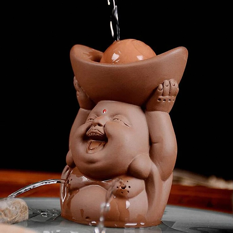 PINNY Maitreya Purple Clay Tea Pet Yixing Taste Tea Pets Chinese Kung Fu Tea Accessories Tea