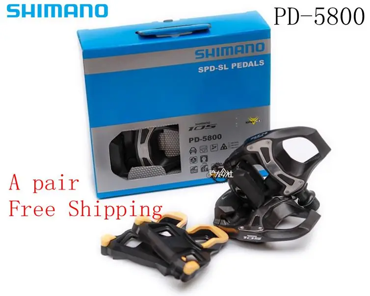 

Free Shipping SHIMANO 105 PD 5800 Self-Locking SPD Pedals for Bicycle Racing Road Bike Pedal with SH11 Cleats
