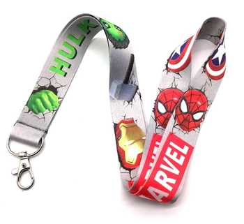 

10 pcs hulk iron man Captain America Straps Lanyard ID Badge Holders Mobile Neck Keychains For Party Gift M12
