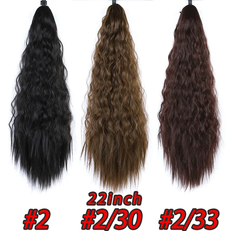 Pageup Long Afro Curly Drawstring Ponytail Synthetic Hairpiece Pony Tail Hair Piece For Women Fake Bun Clip In Hair Extension