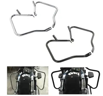 

Motorcycle Saddlebags Guards Bracket For Harley Electra Road Glide 14-18 Chrome/Black