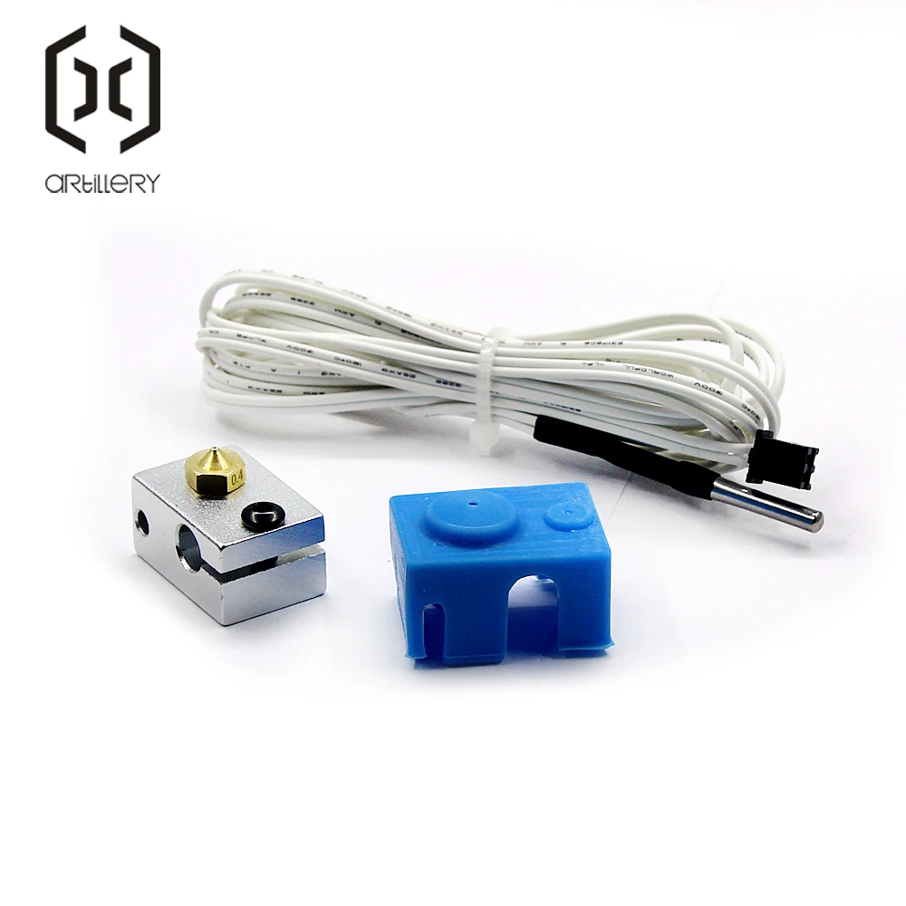 

New E3D-V6 Aluminum Block Silicone Sleeve High Temperature Protection Silicone+ Thermistor Line for 3D Printer Accessories