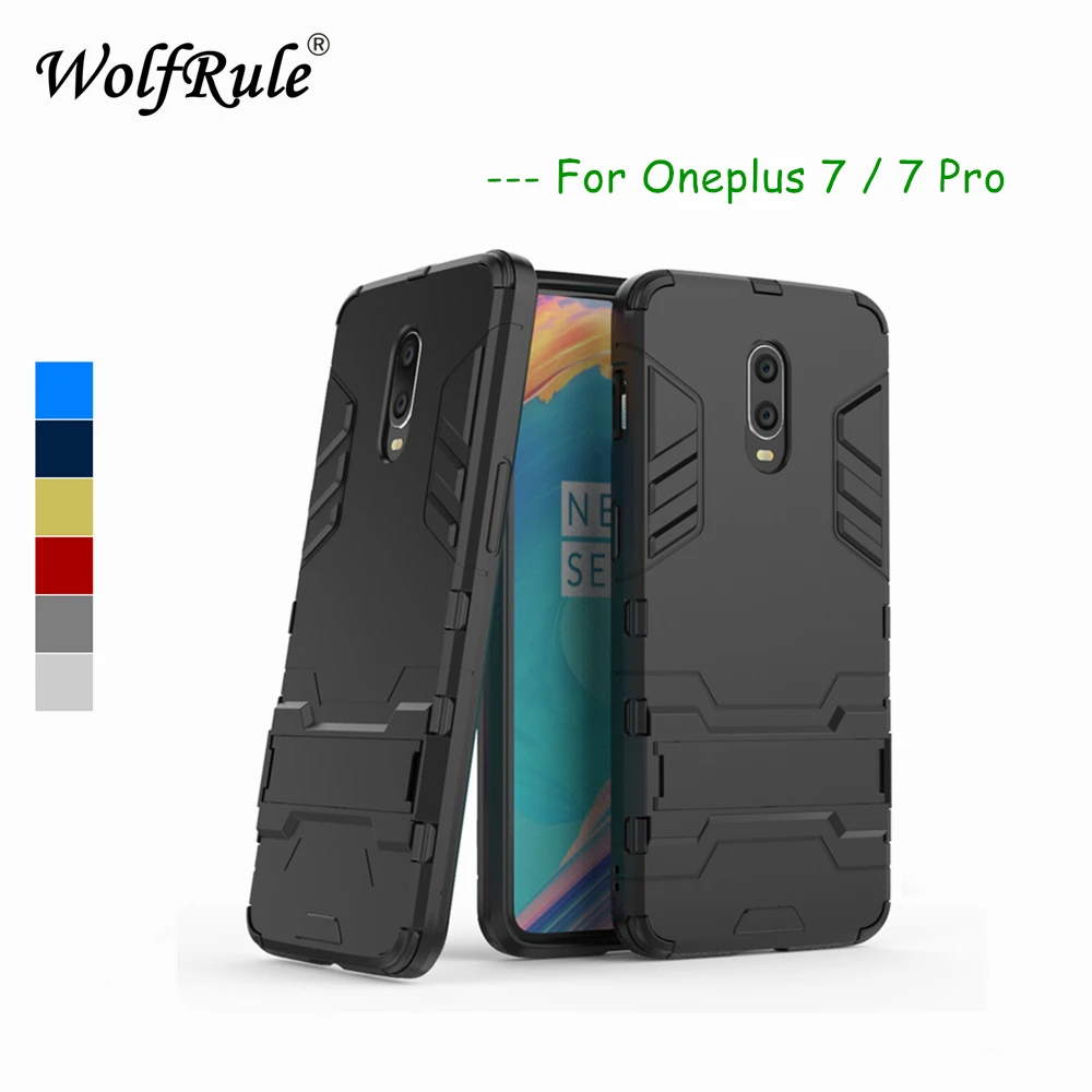 

Anti-knock Case Oneplus 7 Pro Cover Soft Rubber+ Plastic Case For Oneplus 7 Case Holder Stand Funda Oneplus 7 Pro / OnePlus 7