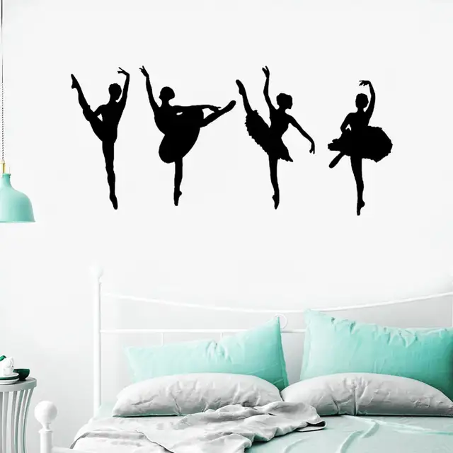 Ballerina Ballet Wall Stickers Dance Room Decoration Wall Decals