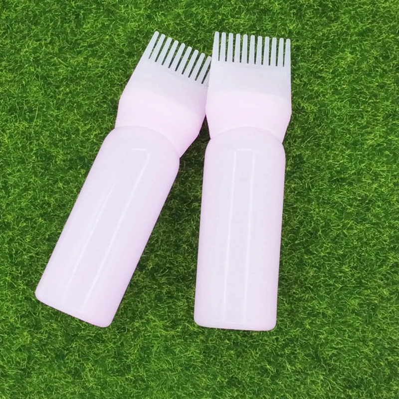 120ml Plastic Hair Dye Filling Bottle Applicator with Graduated Brush