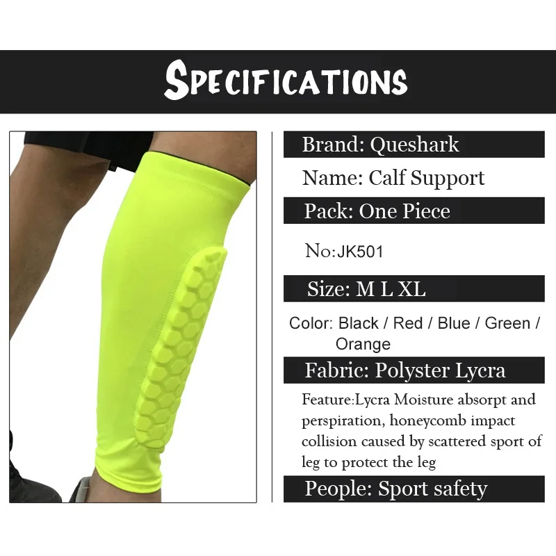 1 Anti-Collision Leg Cover Sports Leggings Football Honeycomb Compression Leg Sleeve