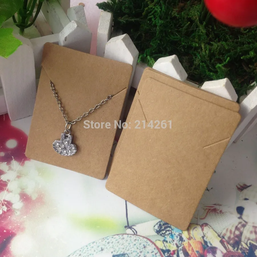 -New-Hot-Kraft-Necklace-CARD-50x70MM-Pendant-Display-Card-Custom-Logo-Cost-Extra-MOQ-1000PCS